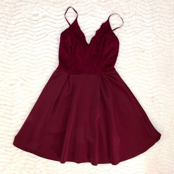 Lace Top Skater Dress - Picture 1 of 3